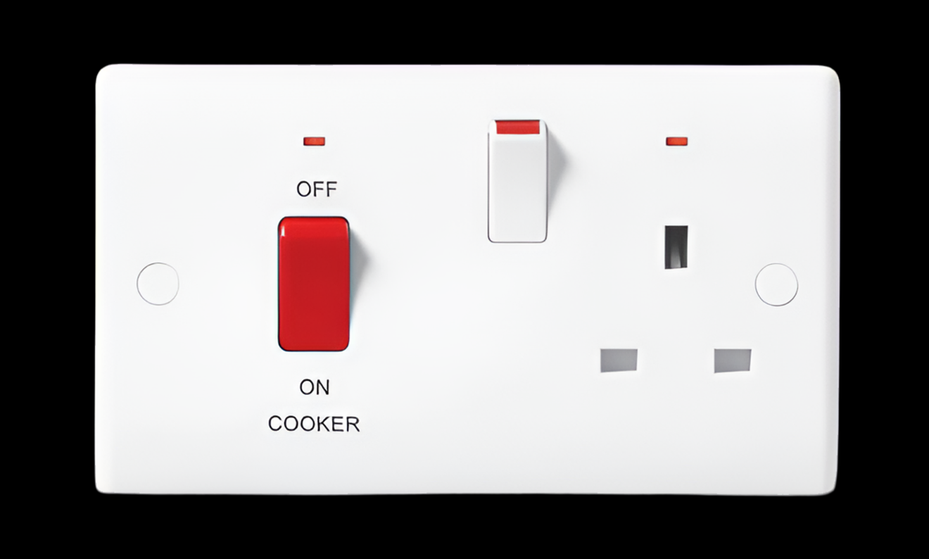 SUPPLY AND REPLACE 45amp COOKER SWITCH SOCKET (NEON)