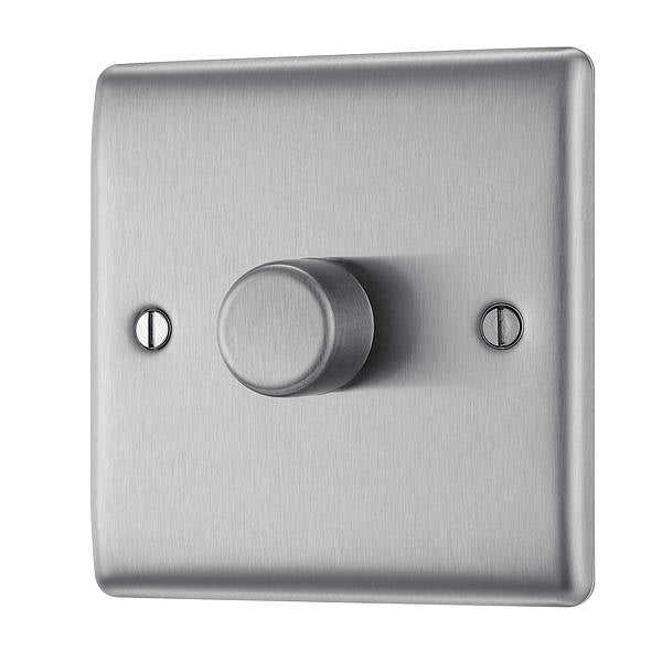 SUPPLY AND REPLACE BRUSHED CHROME 1GANG DIMMER SWITCH