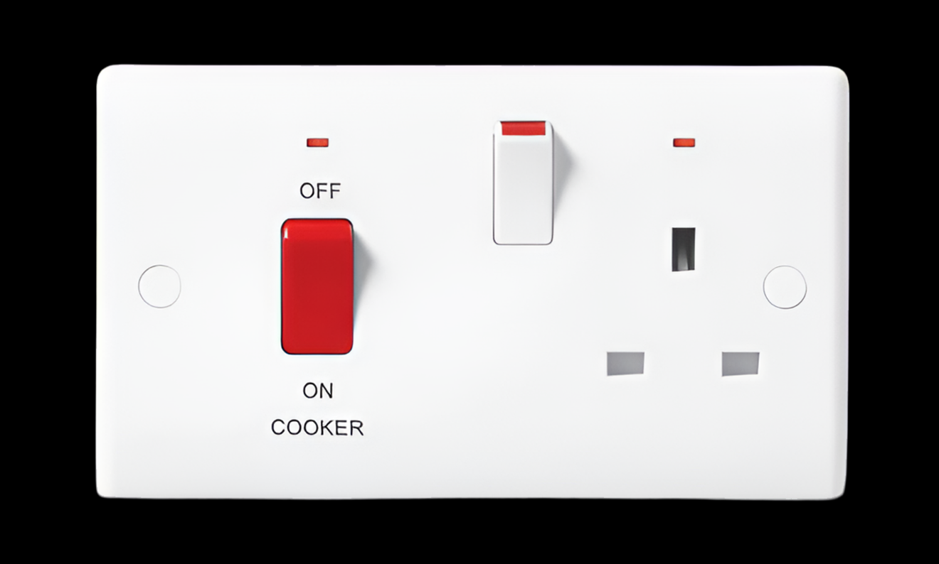 SUPPLY AND REPLACE 45amp COOKER SWITCH  SOCKET (NEON)