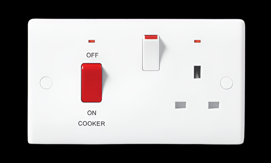 SUPPLY AND REPLACE 45amp COOKER SWITCH  SOCKET (NEON)