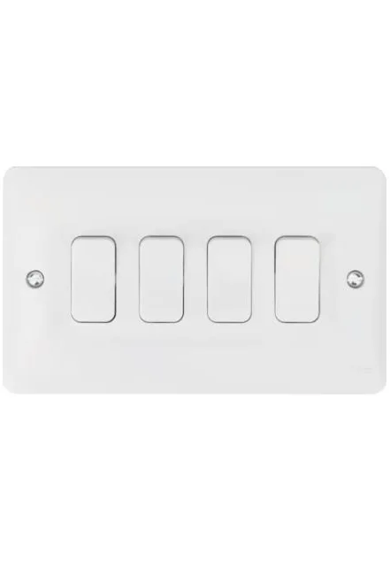 Replace 4Gang White Light Switch (No Hidden Fees - Price includes Parts, Labour and Tax included)