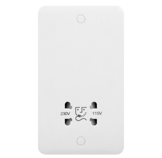 Replace Shaver Socket - White Plastic