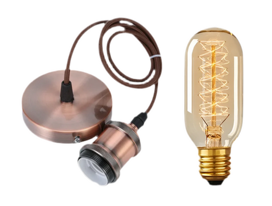 SUPPLY AND REPLACE LIGHT FOR PINK PENDANT (Includes Lamp)