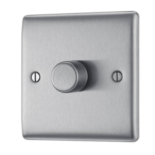 SUPPLY AND REPLACE BRUSHED CHROME 1GANG DIMMER SWITCH